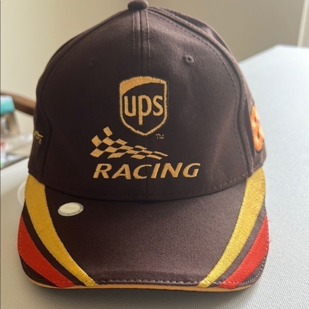 EUC Chase Authentics NASCAR Dale Jarrett UPS Racing Brown # 88 Adjustable Hat - Picture 1 of 11